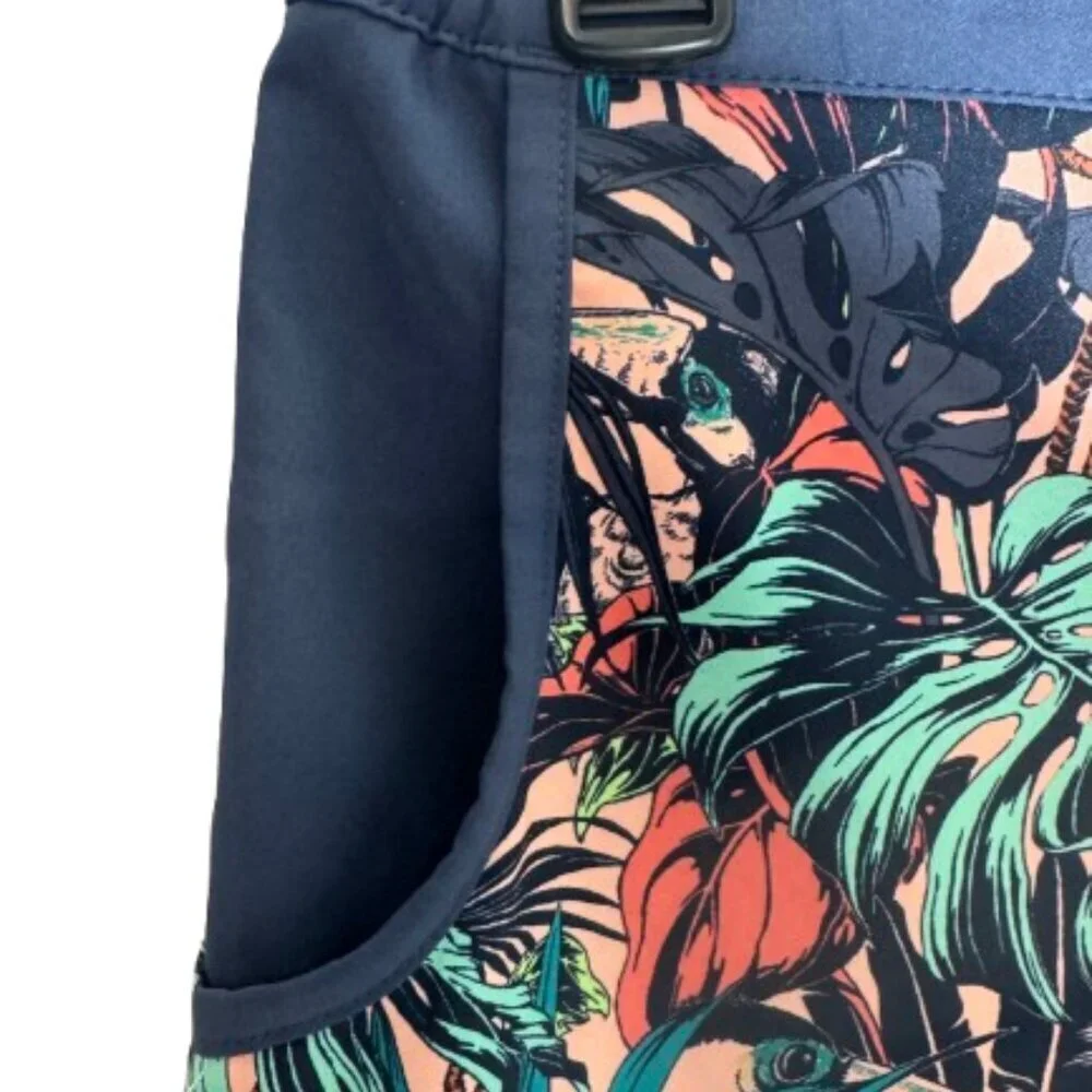 Columbia Girls Sandy Shores Board Shorts Tropical Toucan Print Large (14/16)